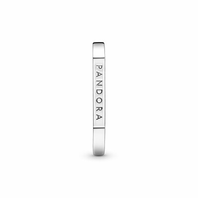 Bague Pandora Signature empilable barre logo en argent