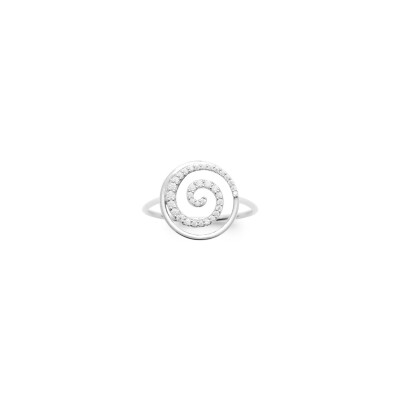 Bague en argent et oxyde de zirconium