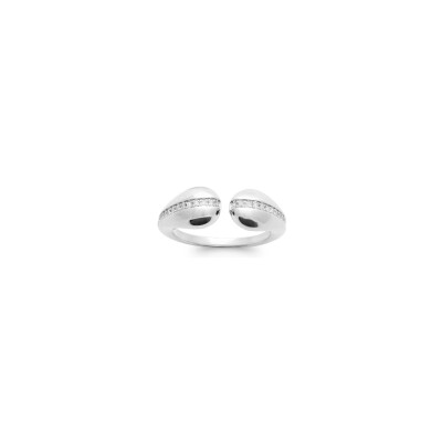 Bague en argent et oxyde de zirconium