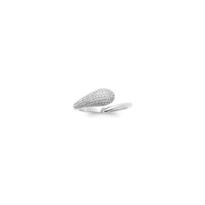 Bague en argent et oxyde de zirconium