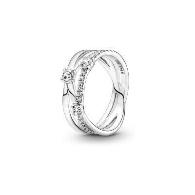 Bague Pandora Triple Scintillant en argent, taille 54