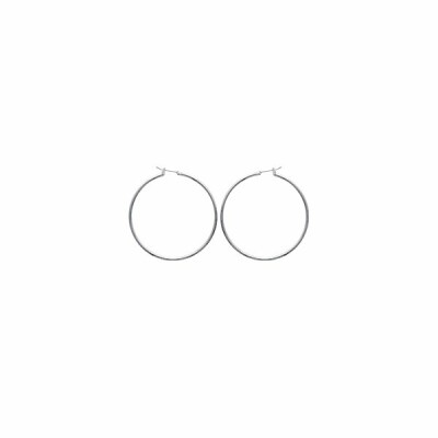 Boucles d'oreilles créoles en argent