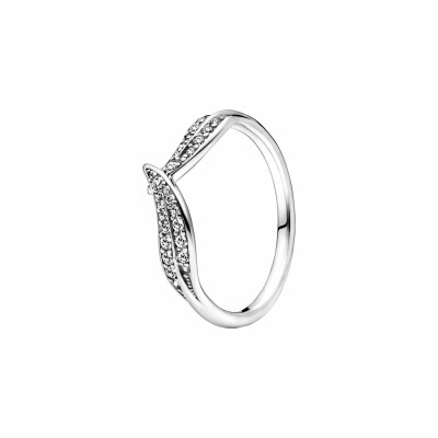 Bague Pandora Passions feuilles scintillantes en argent et oxydes de zirconium, taille 54