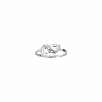 Bague en or blanc et diamants de 0.01ct