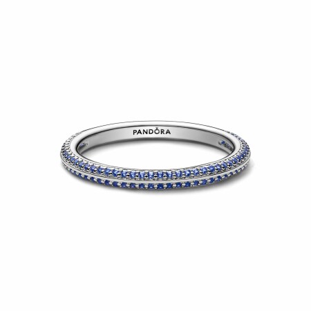 Bague Pandora Me Pavée Bleue en argent, taille 56