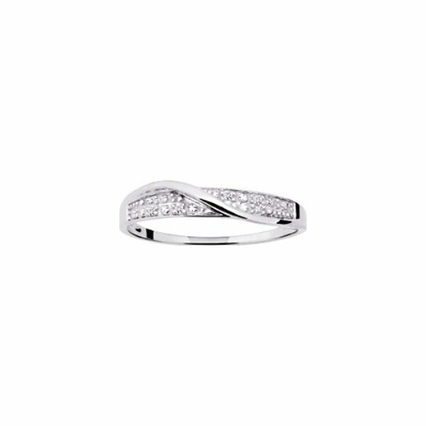 Bague en or blanc et diamants 0.02ct