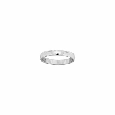 Alliance en or blanc, 3mm