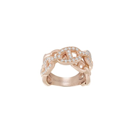 Bague en or rose et diamants