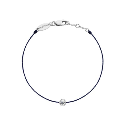 Bracelet Redline Pure fil marine avec diamant 0.10 ct en serti clos, or blanc
