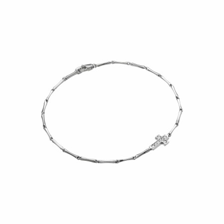 Bracelet Chimento Bamboo Shine en or gris