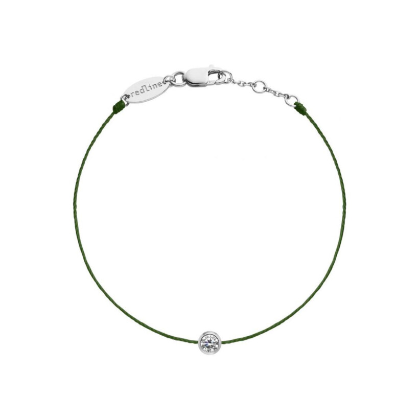 Bracelet Redline Pure fil forêt avec diamant 0.10 ct en serti clos, or blanc