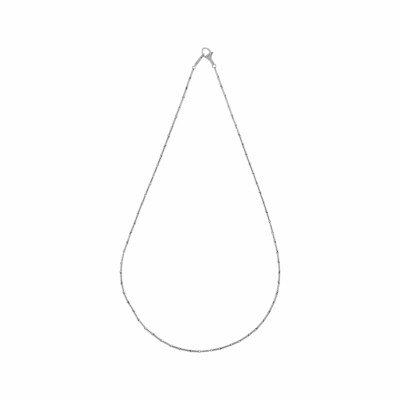 Collier Chimento Bamboo en or gris, 45cm