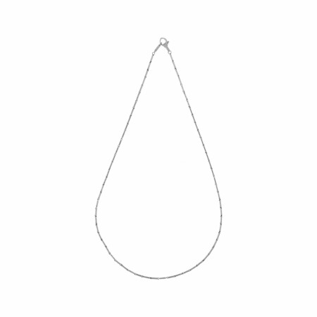 Collier Chimento Bamboo en or gris, 45cm