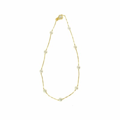 Collier Chimento Bamboo Pearls en or jaune et perles, 50cm