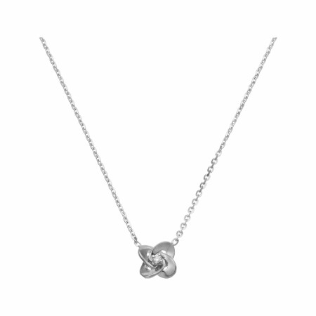 Collier Chimento Link Joy en or gris et diamant, 45cm