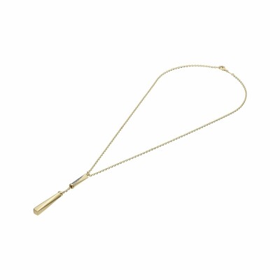 Collier Chimento Bamboo Sipario en or jaune et diamants, 43cm