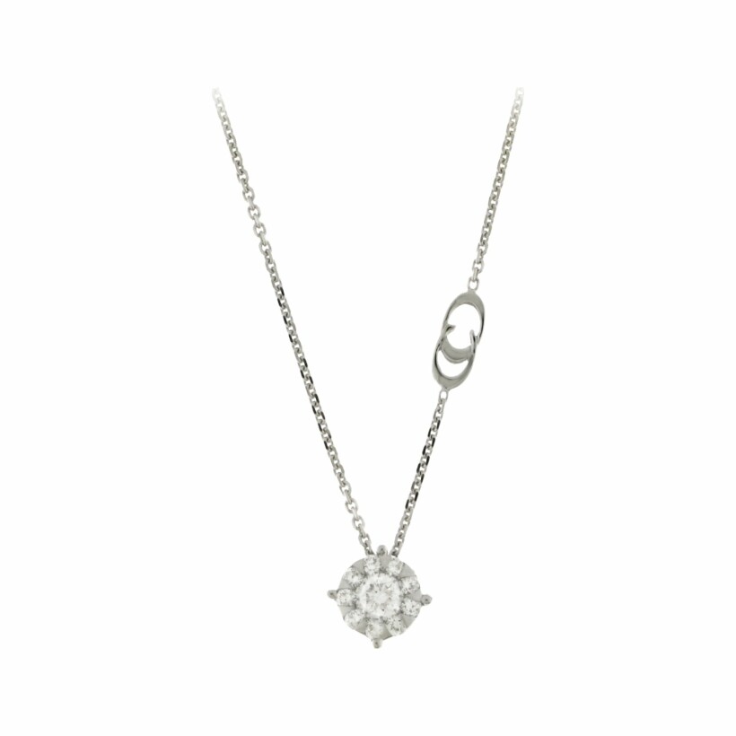 Collier Chimento Bouquet en or gris et diamants, 45cm