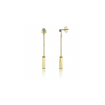 Boucles d'oreilles Chimento Bamboo Sipario en or jaune et diamants