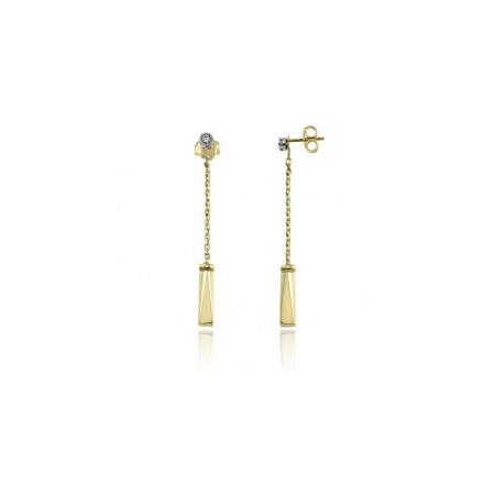 Boucles d'oreilles Chimento Bamboo Sipario en or jaune et diamants