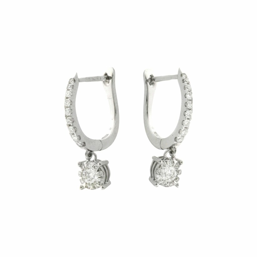Boucles d'oreilles Chimento  Bouquet en or gris et diamants