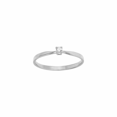 Solitaire en or blanc et diamant 0.04ct