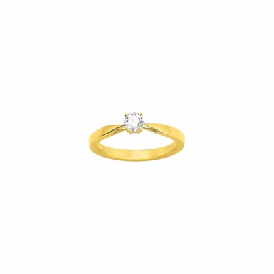 Solitaire en or jaune et diamant de 0.30ct