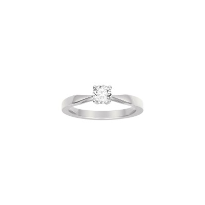 Solitaire en or blanc et diamant 0.45ct