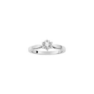 Solitaire en or blanc et diamant 0.45ct