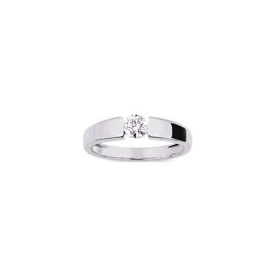Solitaire en or blanc et diamant 0.30ct