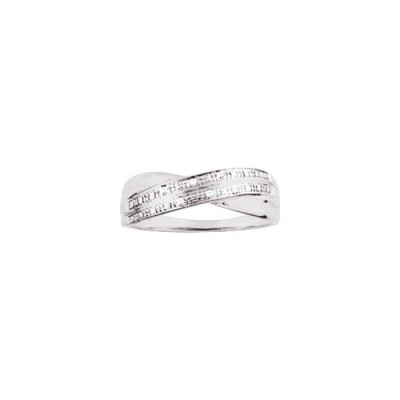 Bague en or blanc et diamant, 0.03ct