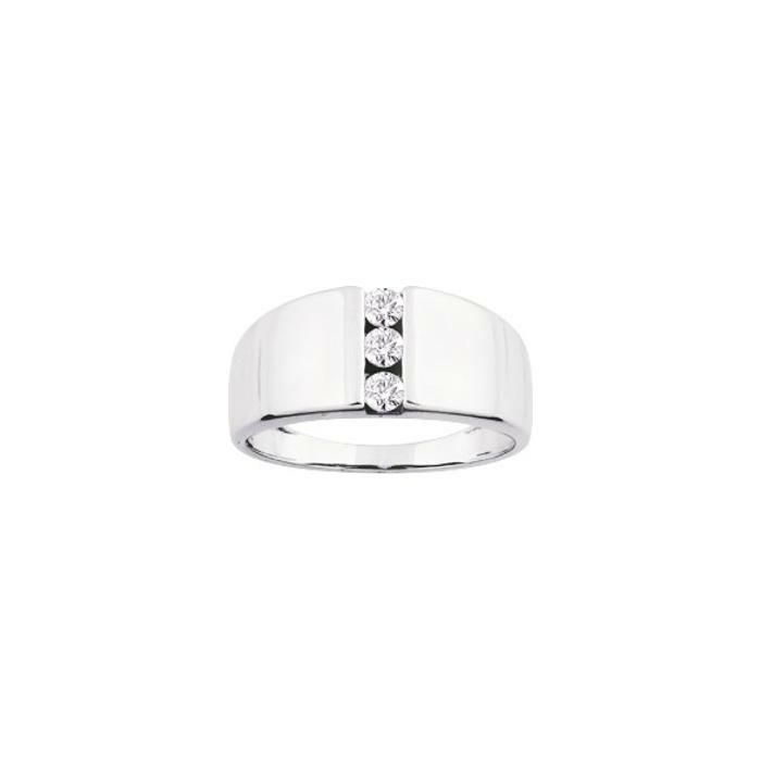 Bague en or blanc et diamant, 0.24ct