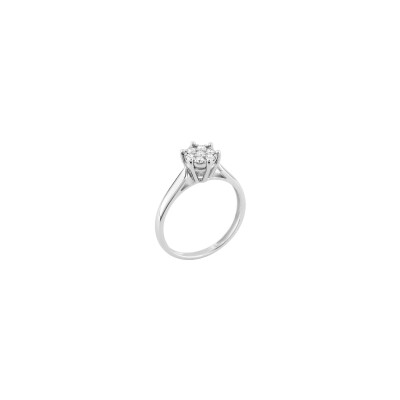 Bague en or blanc et diamants de 0.24ct