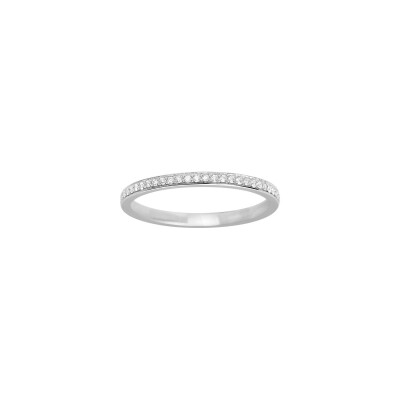 Bague en or blanc et diamant, 0.13ct