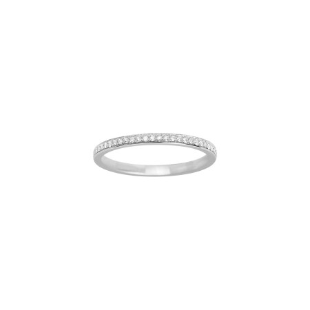 Bague en or blanc et diamant, 0.13ct