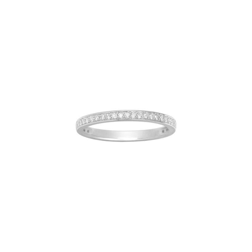 Bague en or blanc et diamant, 0.22ct