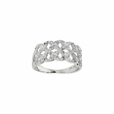 Bague en or blanc et diamants 0.12ct