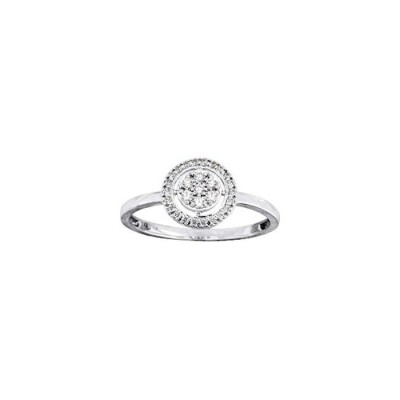 Bague en or blanc et diamant, 0.17ct