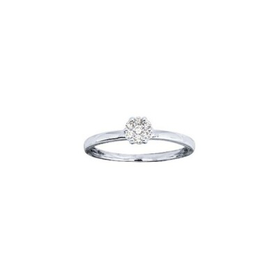 Bague en or blanc et diamant, 0.15ct