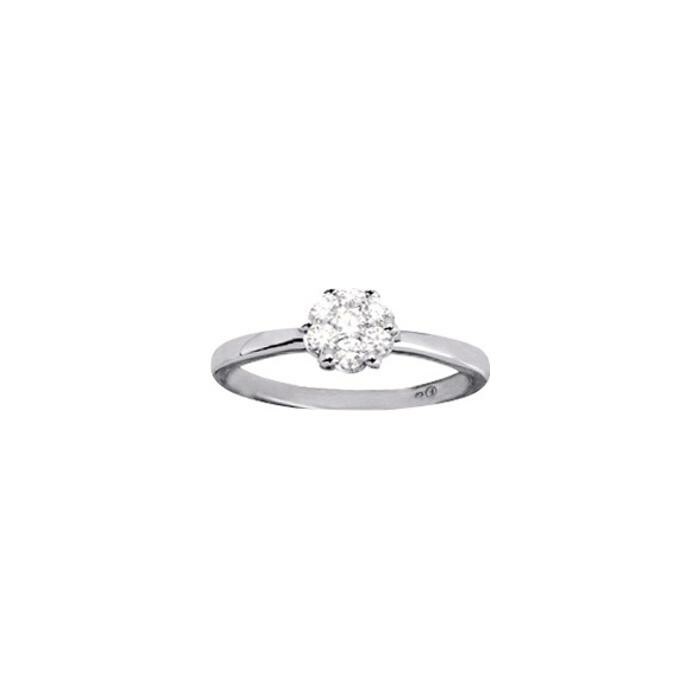 Bague en or blanc et diamant, 0.30ct