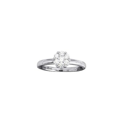 Bague en or blanc et diamant, 0.40ct