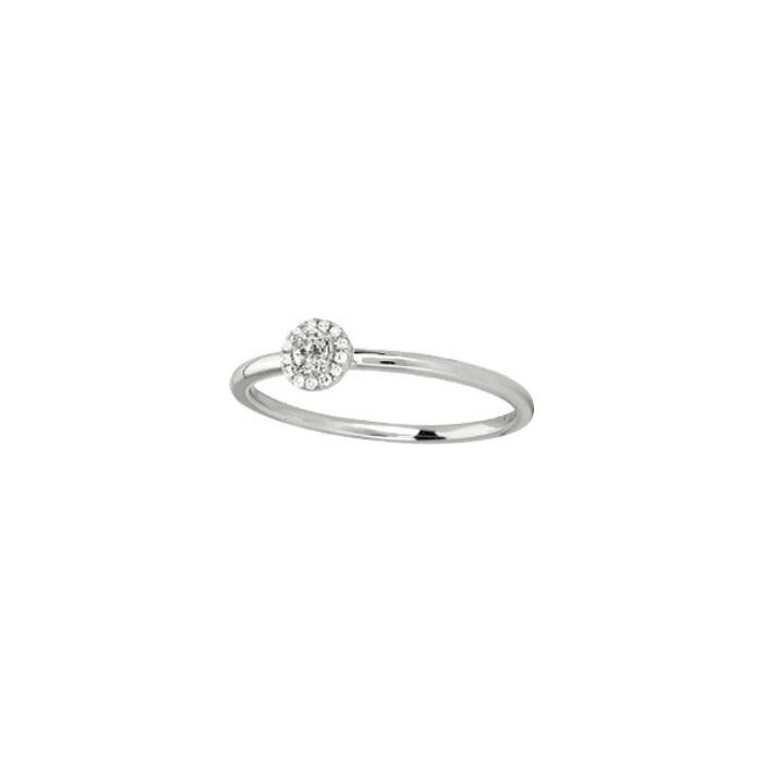 Bague en or blanc et diamant, 0.15ct