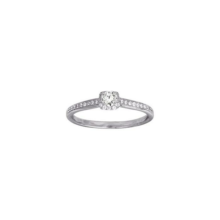 Bague en or blanc et diamant, 0.30ct