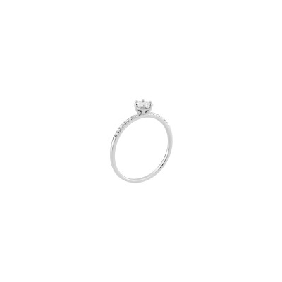 Bague en or blanc et diamant, 0.20ct