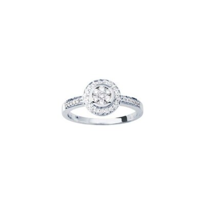 Bague en or blanc et diamant, 0.35ct