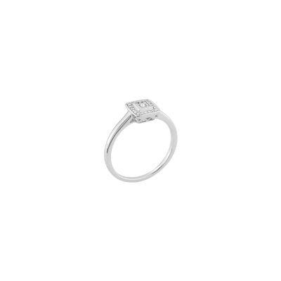 Bague en or blanc et diamants de 0.10ct