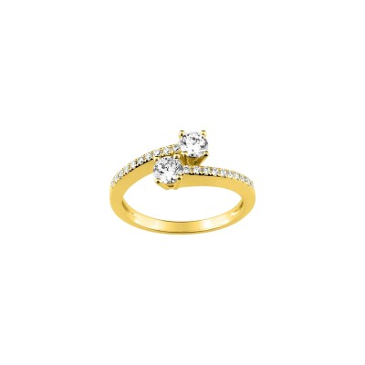 Bague en or jaune et diamants 0.64ct