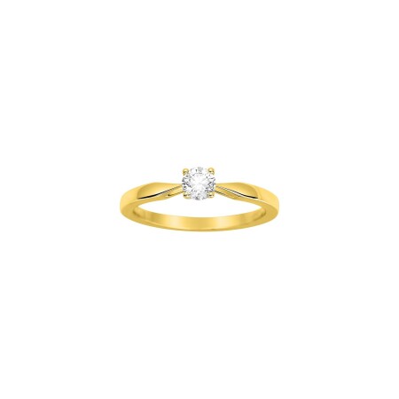 Solitaire en or jaune et diamant 0.30ct