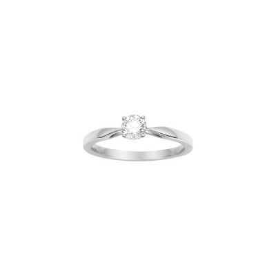 Solitaire en or blanc et diamant 0.40ct