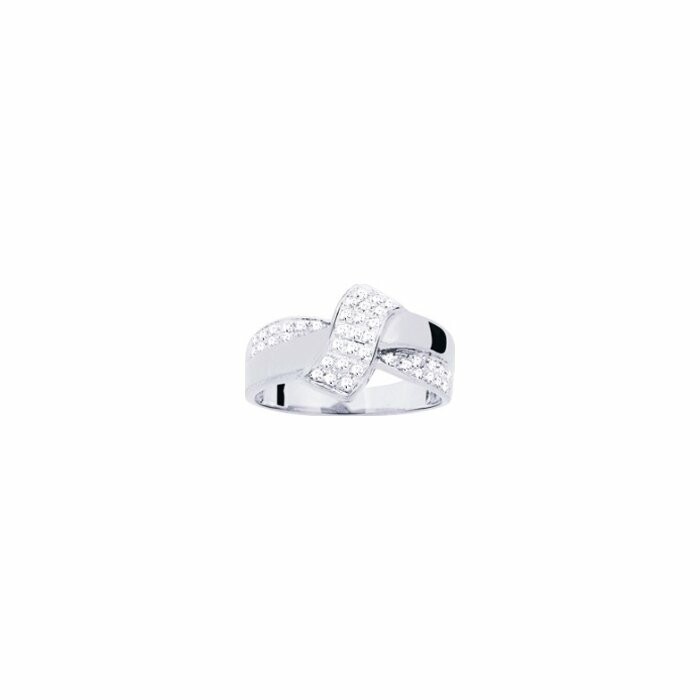 Bague en or blanc et diamants