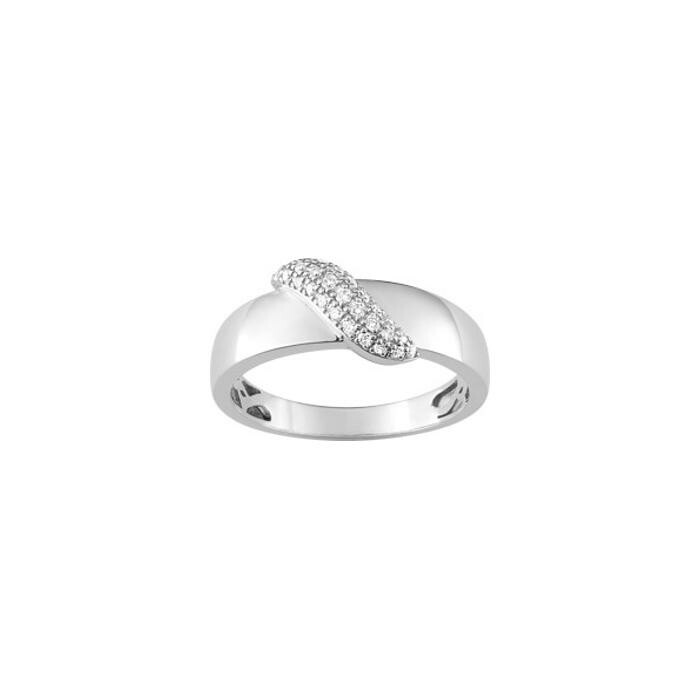 Bague en or blanc et diamant, 0.14ct